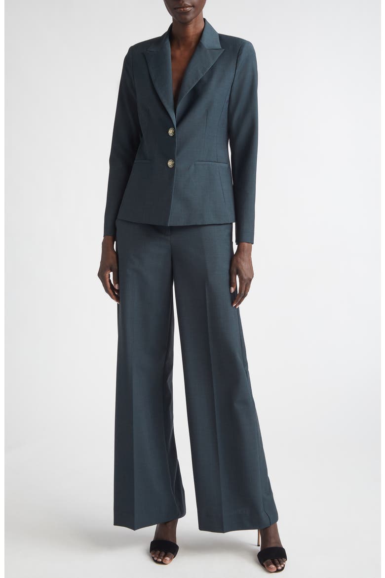 Wool Blend Stretch Mélange Jacket, Alternate, color, PINE MELANGE