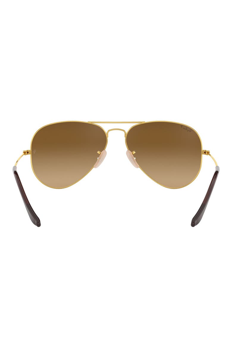 58mm Polarized Aviator Sunglasses, Alternate, color, GOLD/ BROWN GRADIENT