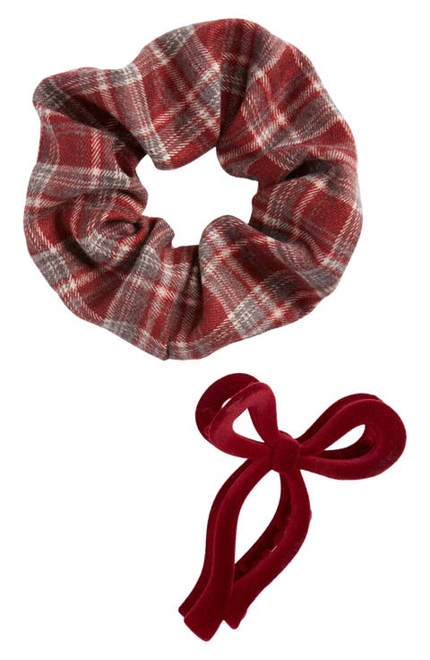 Bow Barrette & Scrunchie Set