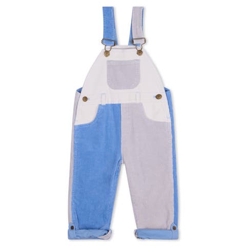 Patchwork Cord Overalls
