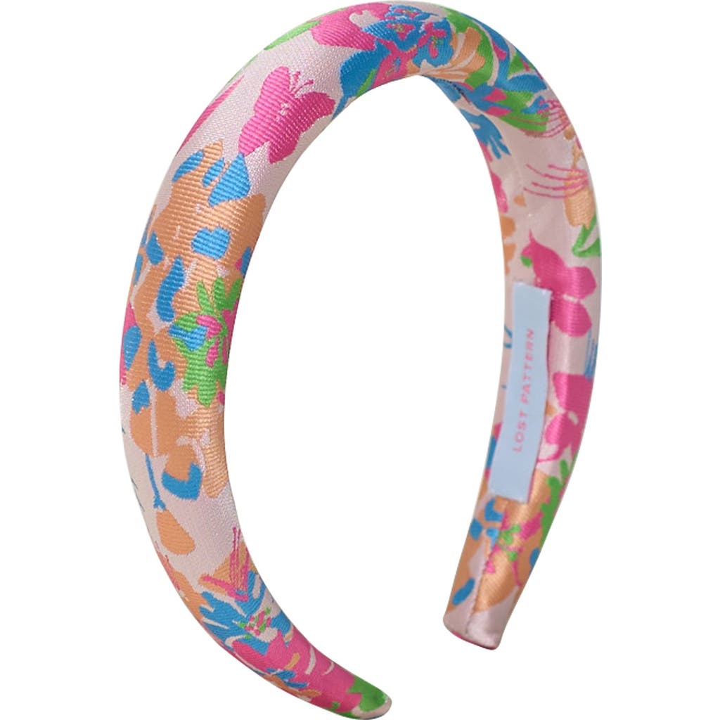 Lost Pattern Nyc Women's Frida X Lost Pattern "frida's Garden" Jacquard Hairband - Pastel In Black
