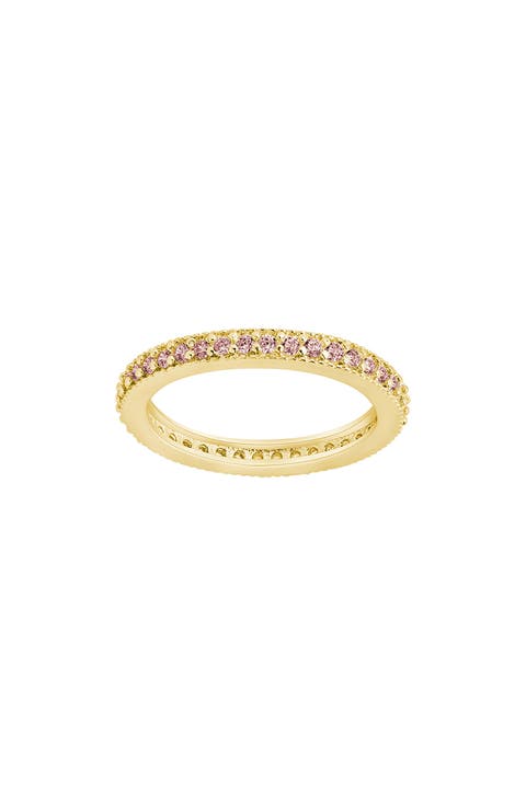 Cubic Zirconia Pavé Thin Band Ring