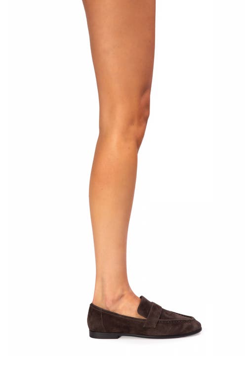 Black Suede Studio Arrow Loafer In Hot Fudge Suede