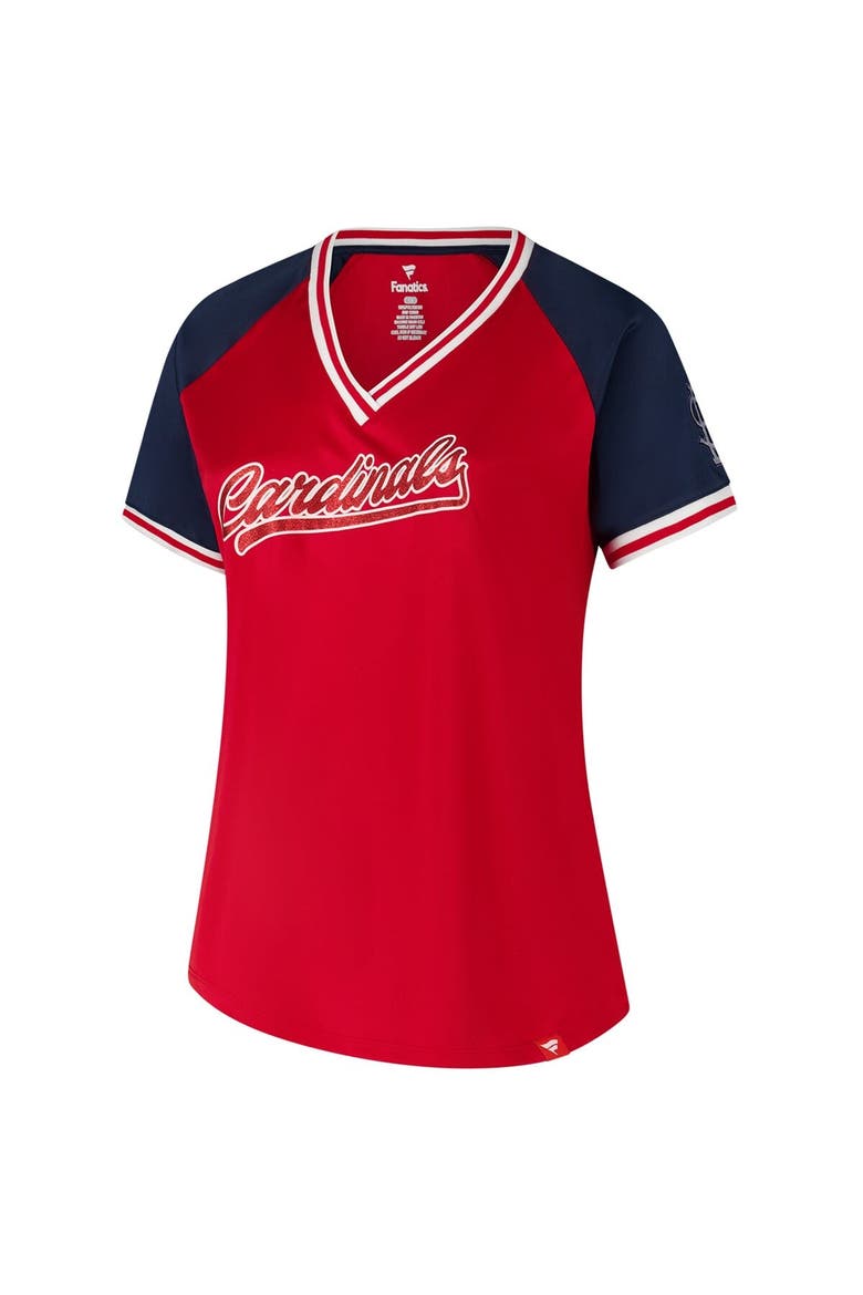Women's Profile Red St. Louis Cardinals Plus Size Crossover V-Neck T-Shirt, Alternate, color, Red
