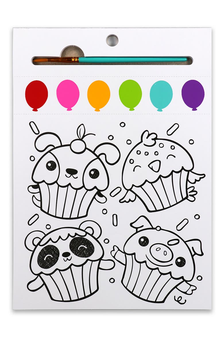 Paint Pages Party Animals Watercolor Book, Alternate, color, MULTI