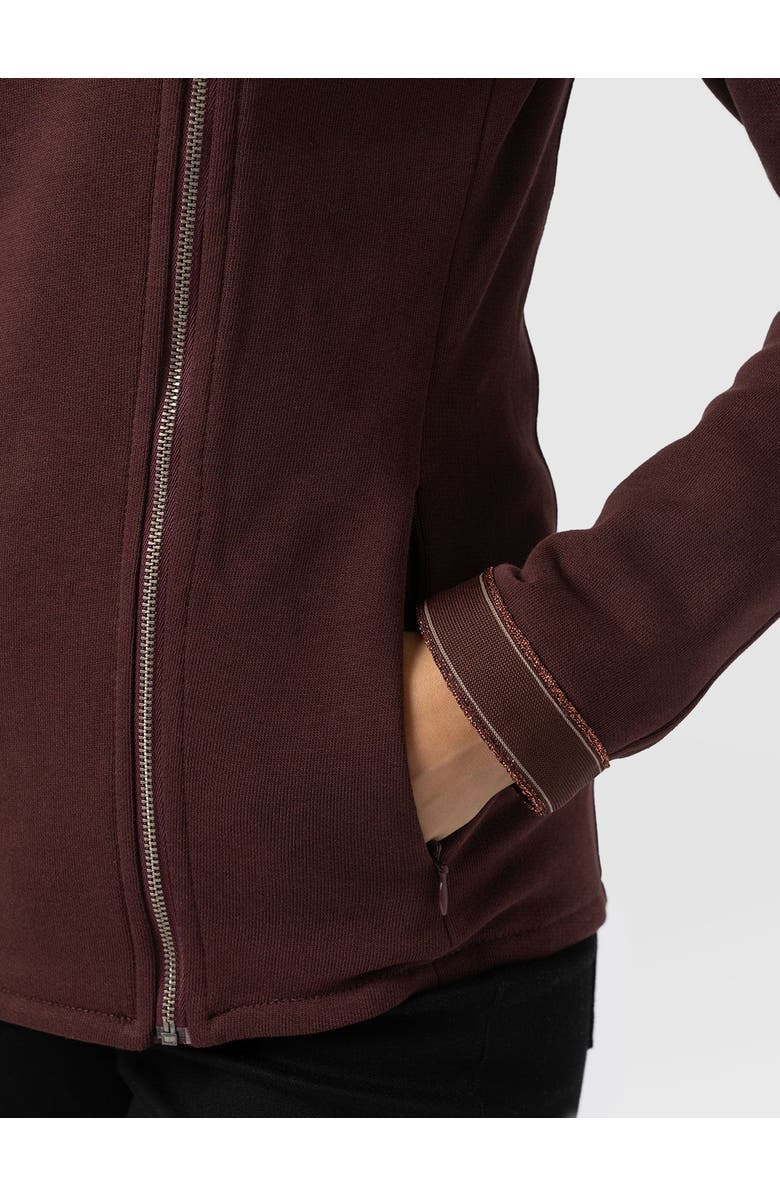 Saint + Sofia Cotton Biker Jacket, Alternate, color, Maroon