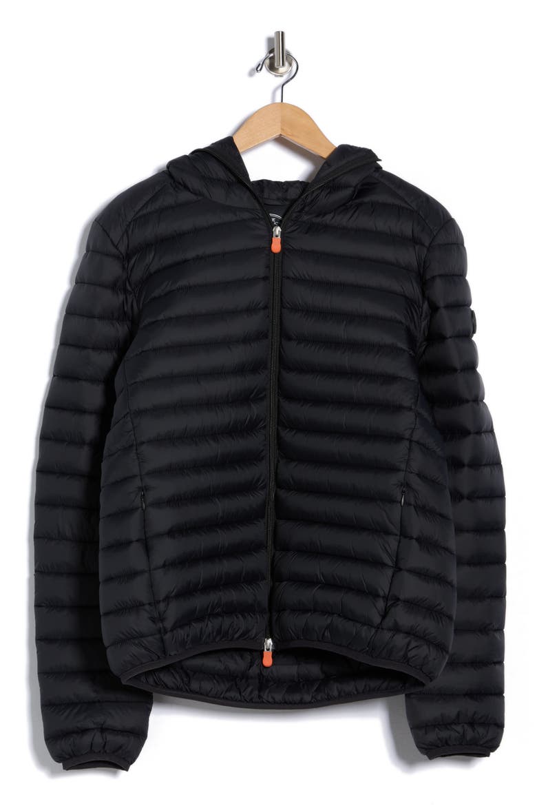 Luca Water Resistant Hooded Packable Puffer Jacket, Alternate, color, BLACK