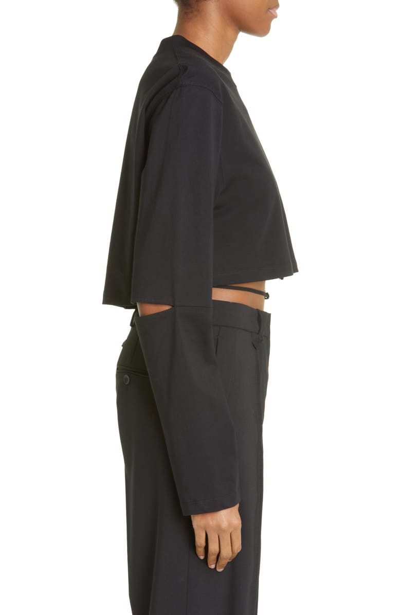 Jacquemus Le T-Shirt Pino Charm Logo Crop Top, Alternate, color,