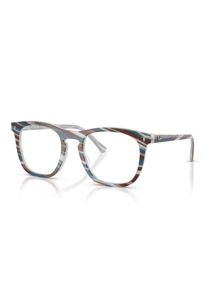 RB2210V 53mm Square Optical Glasses, Alternate, color, BLUE