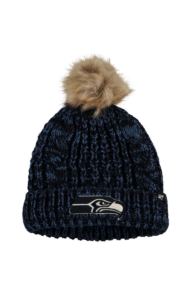 
47 Women
s 
47 College Navy Seattle Seahawks Team Color Meeko Cuffed Knit Hat, Main, color, Navy