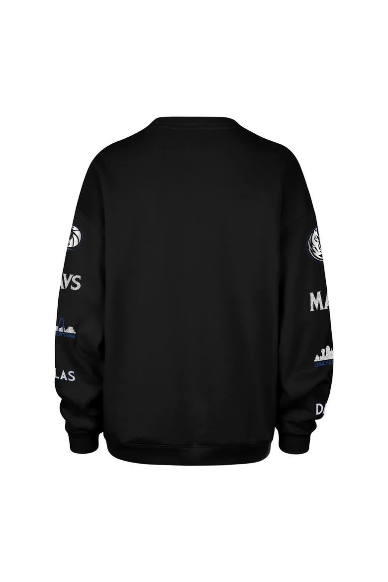 Women's '47  Black Dallas Mavericks 2025/26 City Edition Go Big Oversized Sweatshirt, Alternate, color, Black