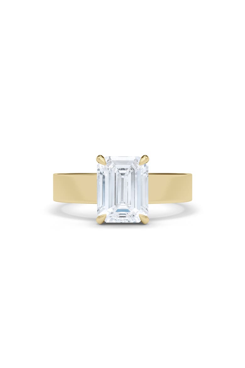 Emerald Cut Cigar Lab Created Diamond Ring, Alternate, color, 2.00CTW 18K YELLOW GOLD
