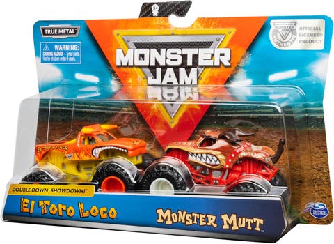 El Toro Loco vs Monster Mutt Monster Truck Duo Pack- True Metal 164 Scale Die-Cast Twin Showdown Pack