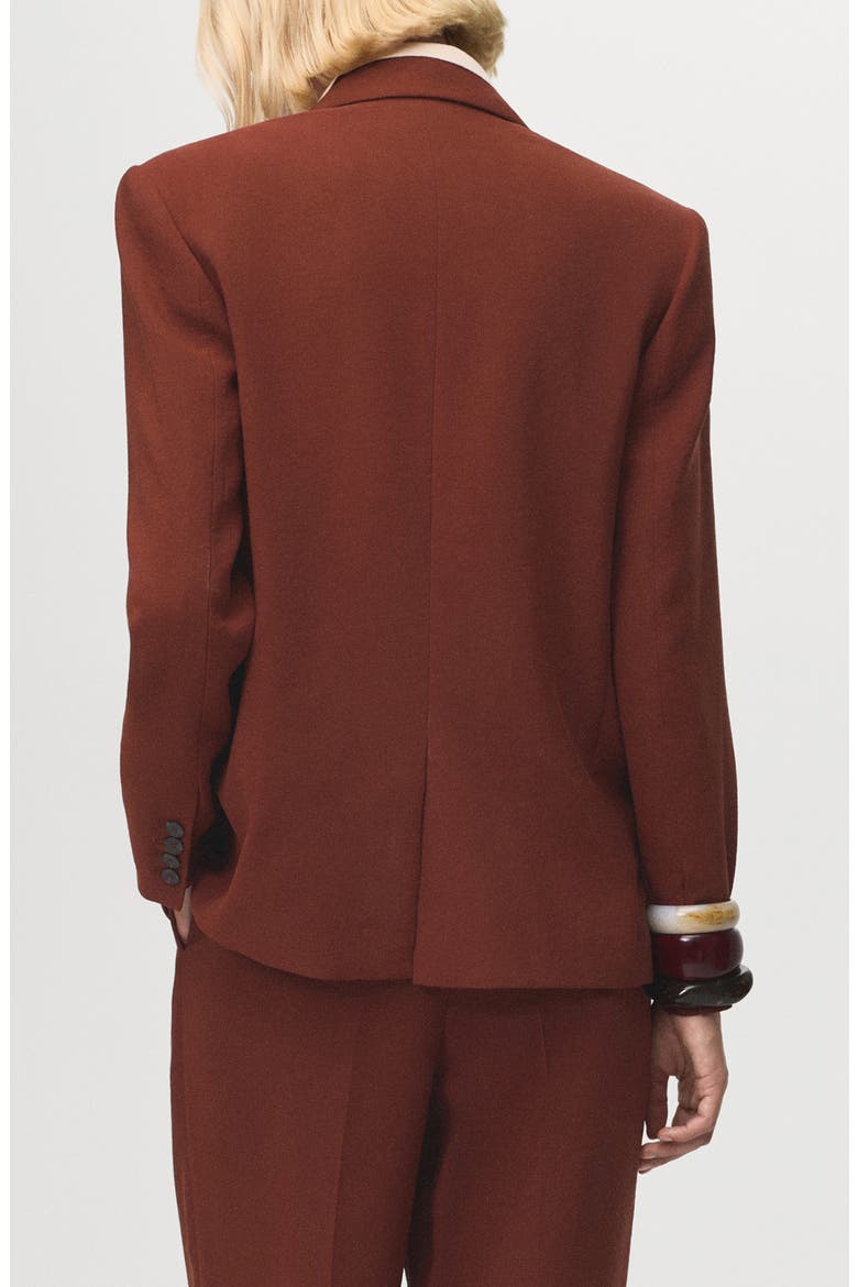 One-Button Suit Blazer, Alternate, color, BURNT ORANGE