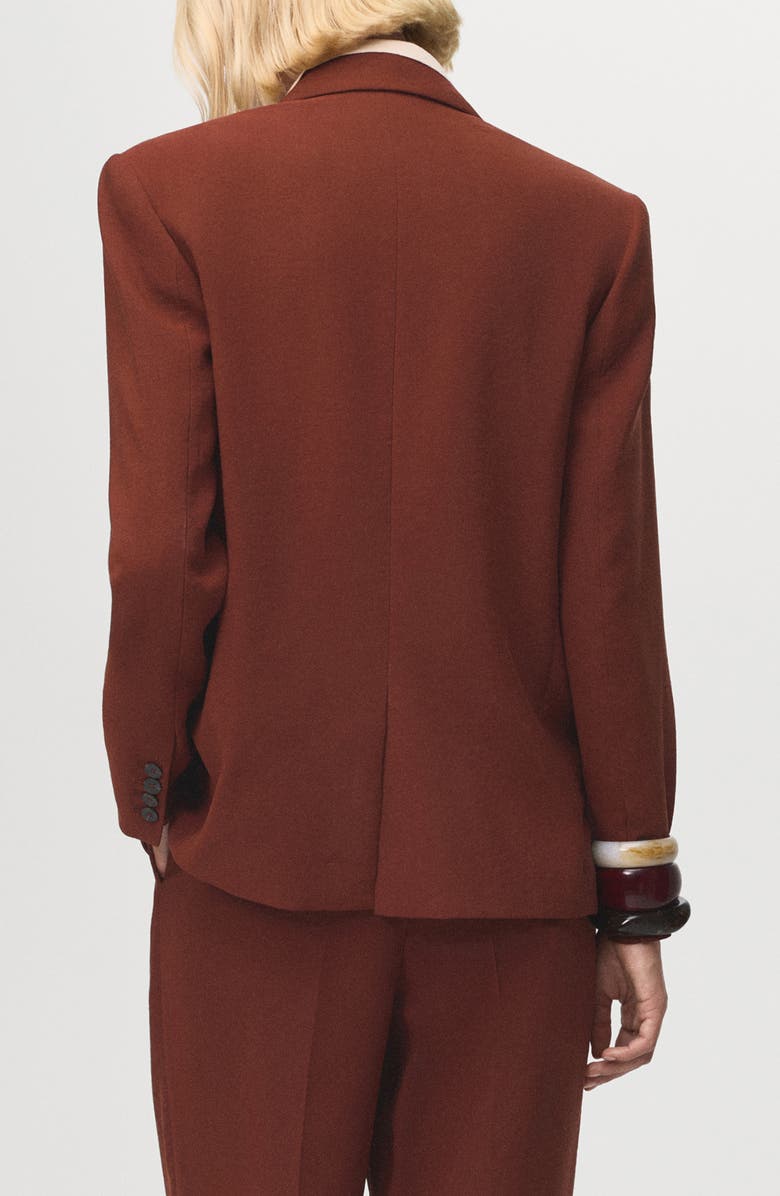 MANGO One-Button Suit Blazer, Alternate, color, Burnt Orange