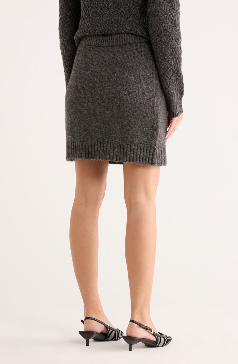 Melrose and Market Sweater Mini Skirt, Alternate, color, Grey Dark Charcoal Heather