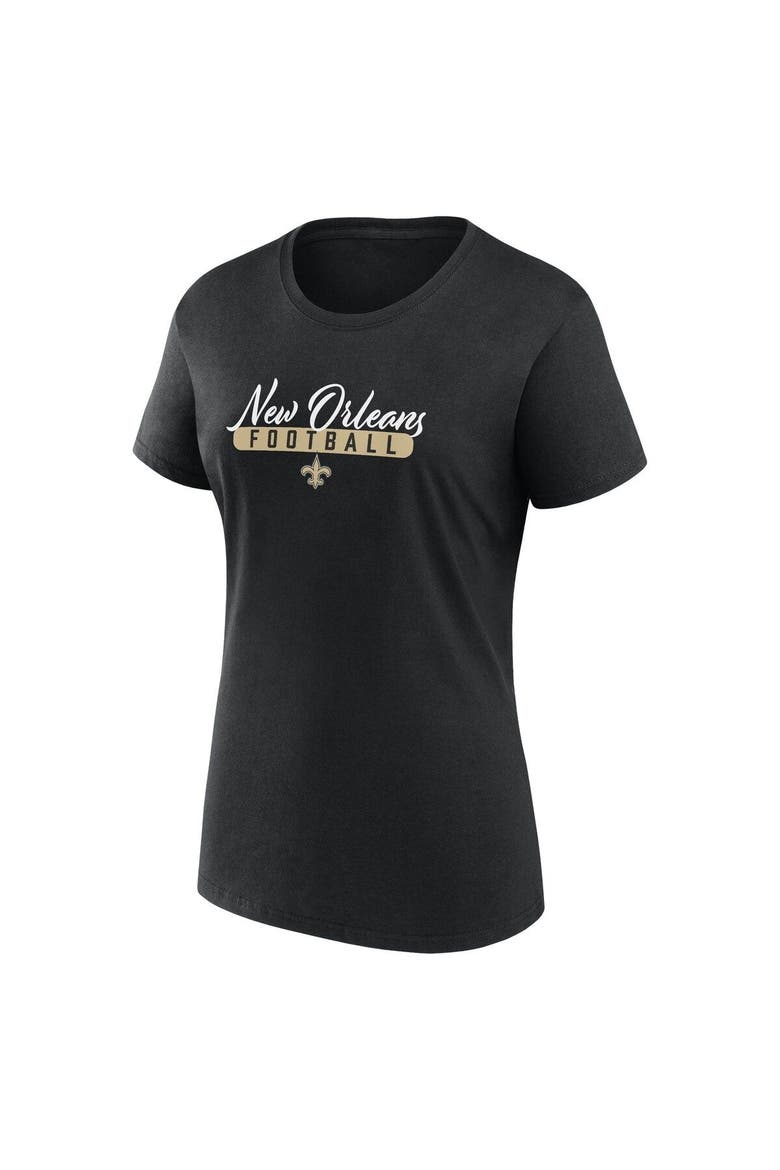 Women's Fanatics Branded  Black/Gold New Orleans Saints Fan T-Shirt Combo Set, Alternate, color, Black