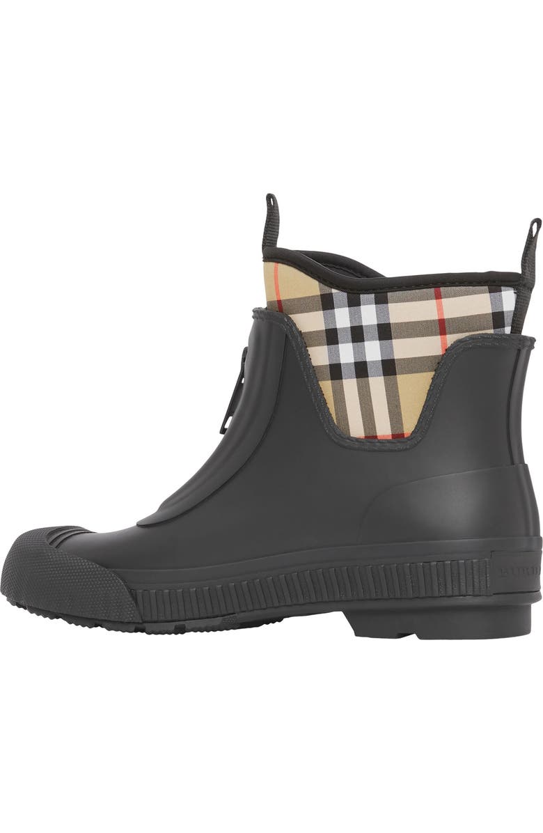 Burberry Flinton Check Waterproof Rain Boot, Alternate, color,