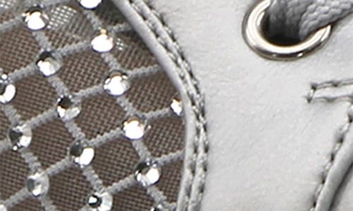 Charles David Sean Rhinestone Sneaker In Pale Silver