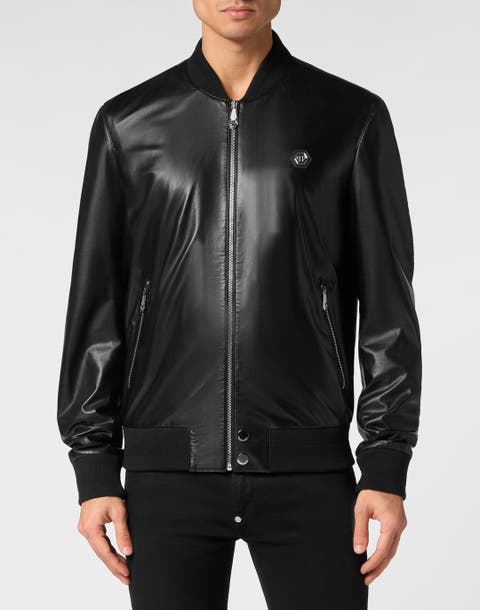Leather Bomber Men