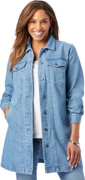 Jessica London Long Denim Jacket