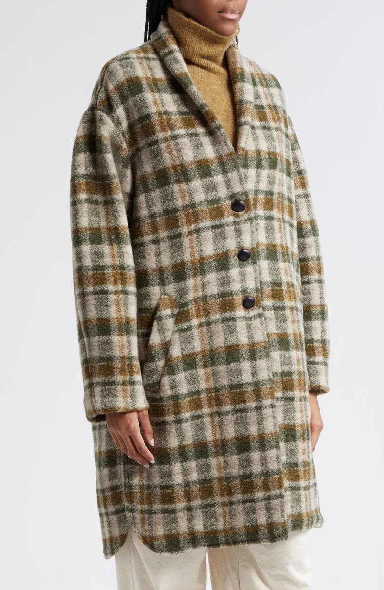 Isabel Marant Étoile Gabriel Abstract Print Wool Blend Coat, Alternate, color,