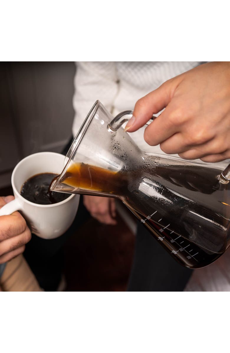 London Sip Glass Pour Over Carafe w/ Reusable Filter, 600ml, Alternate, color, Clear