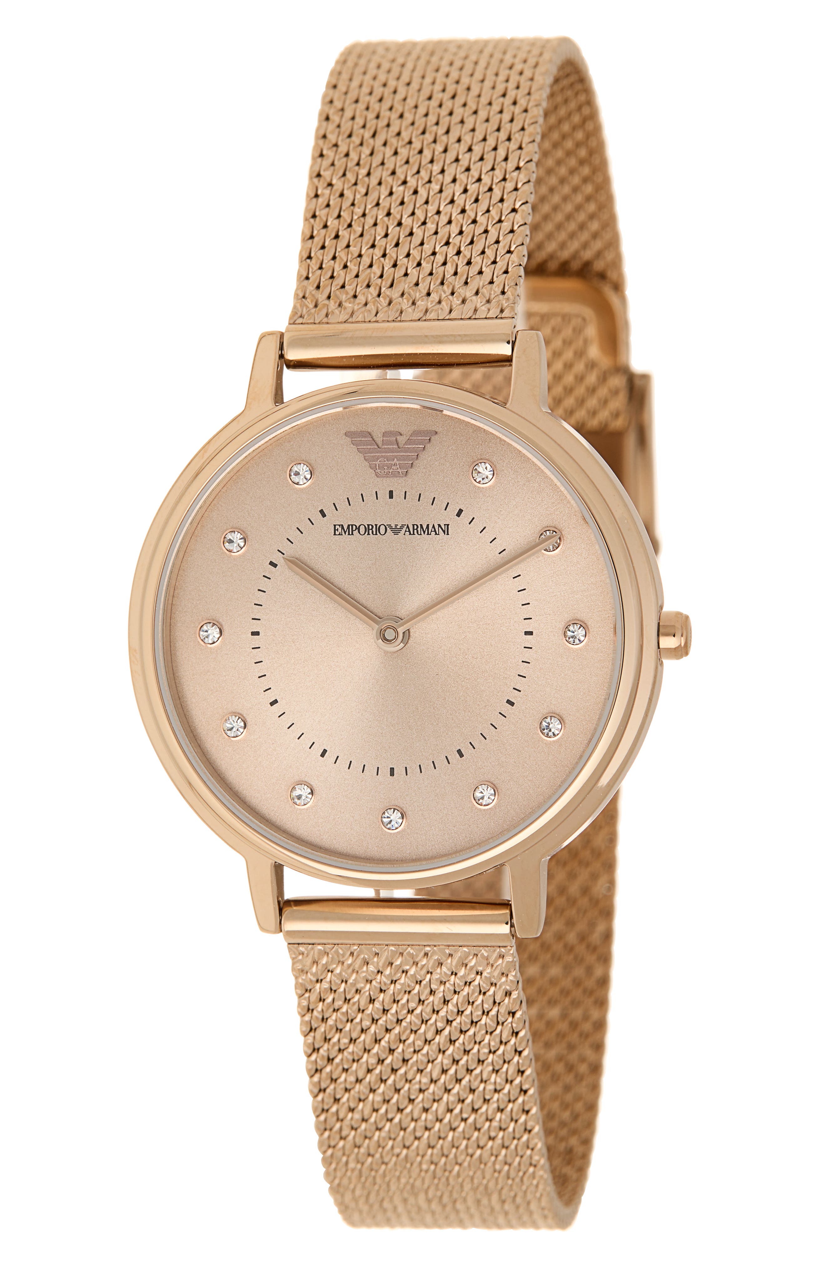 Emporio Armani Crystal Mesh Strap Watch, 32mm