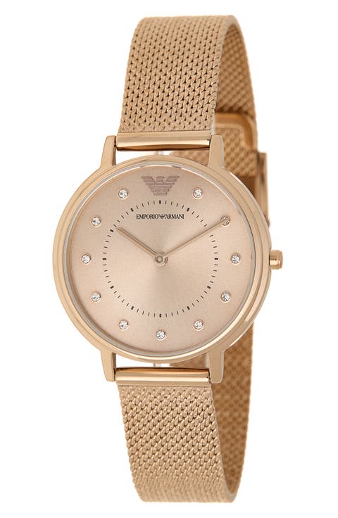 Crystal Mesh Strap Watch, 32mm
