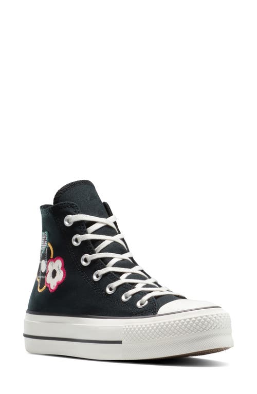 Converse Chuck Taylor All Star Lift Plaid Floral High Top Platform Sneaker In Multi