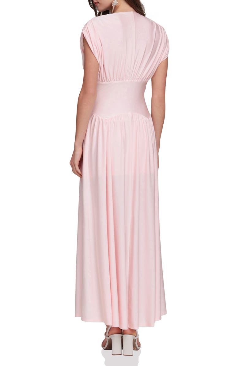 Avec Les Filles Shirred Maxi Dress, Alternate, color, Baby Pink