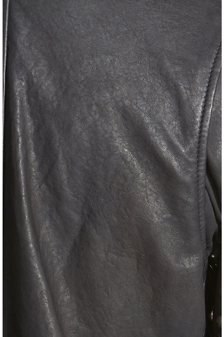 Vintage Studded Leather Jacket, Alternate, color, BLACK