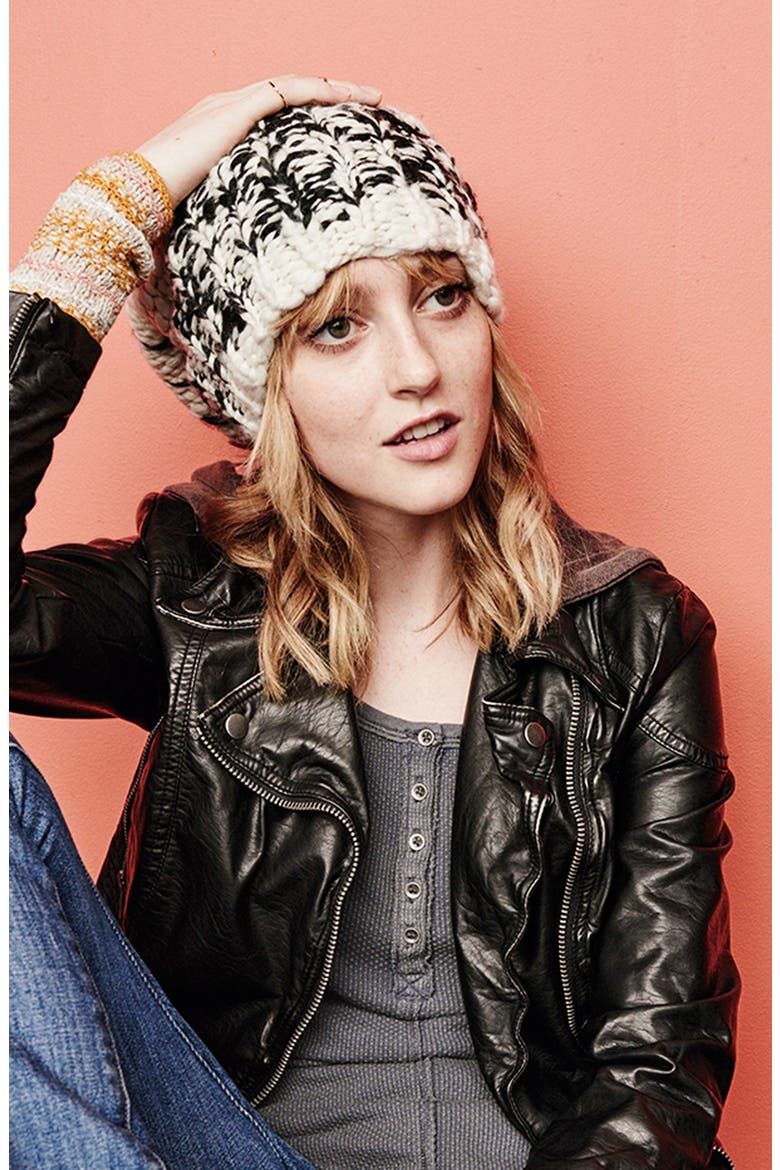 'Limitless' Cuff Beanie, Alternate, color, BLACK COMBO