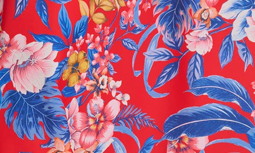 Siena Samira Floral Midi Dress In Red Multi
