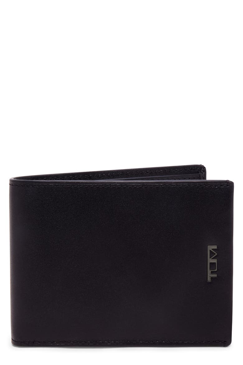 Leather Bifold Wallet, Main, color, BLACK SMOOTH