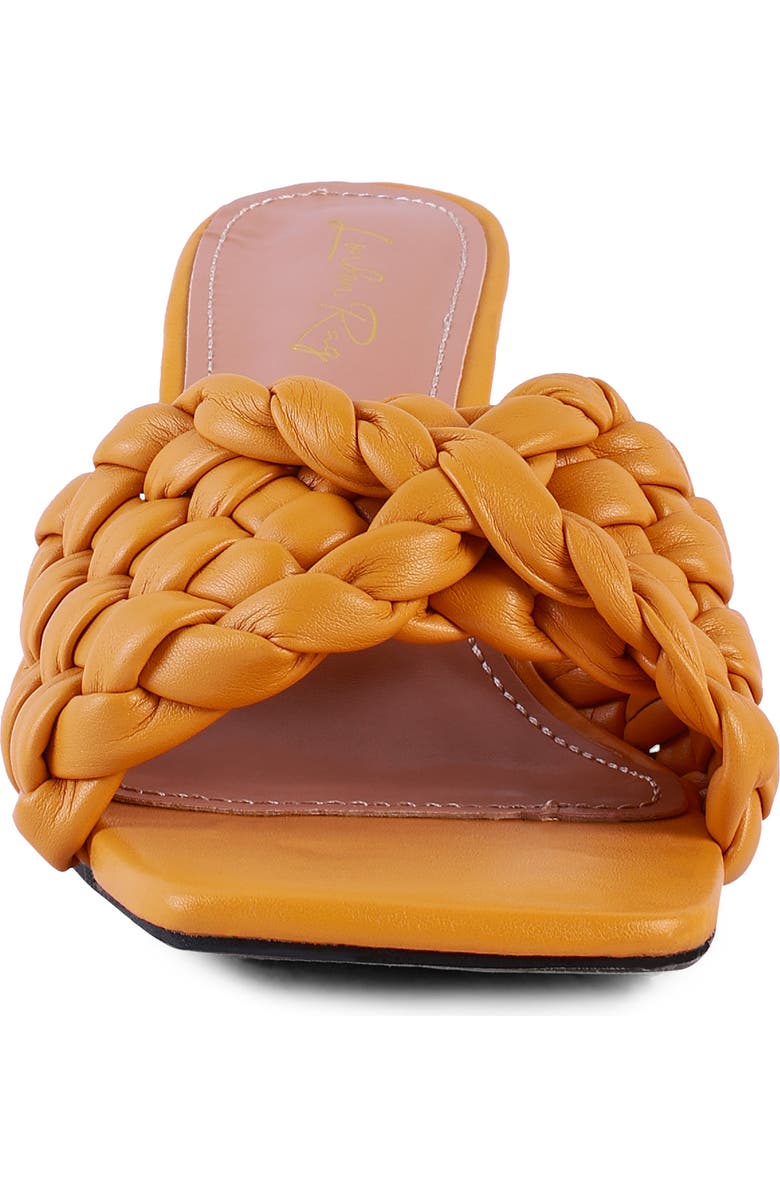 LONDON RAG Celie Woven Heeled Sandal, Alternate, color, Yellow