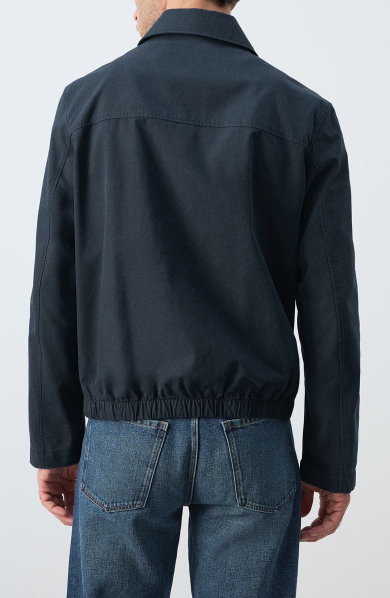 MANGO Cotton Blend Jacket, Alternate, color, Navy