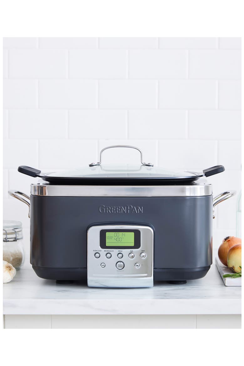 Ceramic Nonstick 6-Quart Slow Cooker, Alternate, color, GRAPHITE