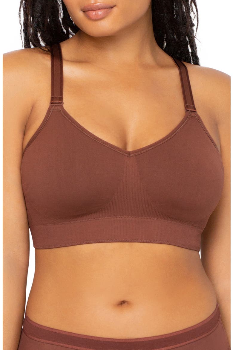 Smooth Seamless Comfort Bralette, Main, color, CHOCOLATEDNU