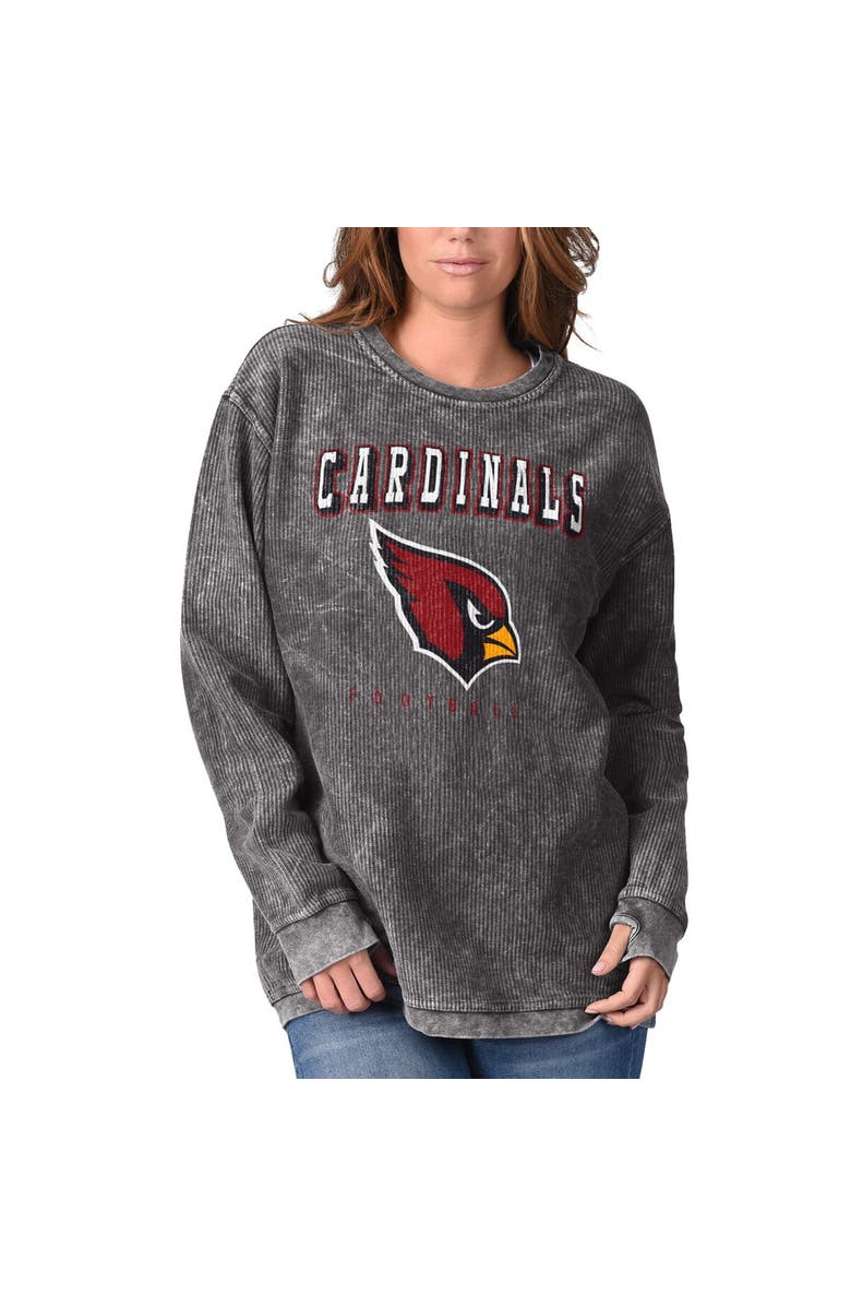 G-III 4HER BY CARL BANKS Women's G-III 4Her by Carl Banks Black Arizona Cardinals Comfy Cord Pullover Sweatshirt, Alternate, color, Black