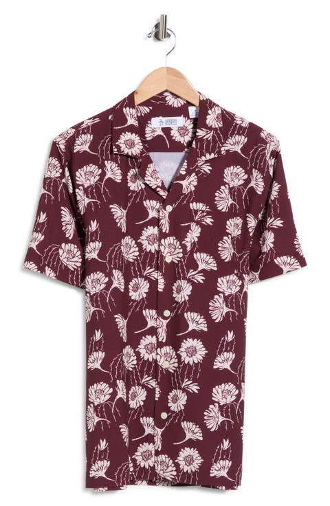 Floral Seersucker Camp Shirt
