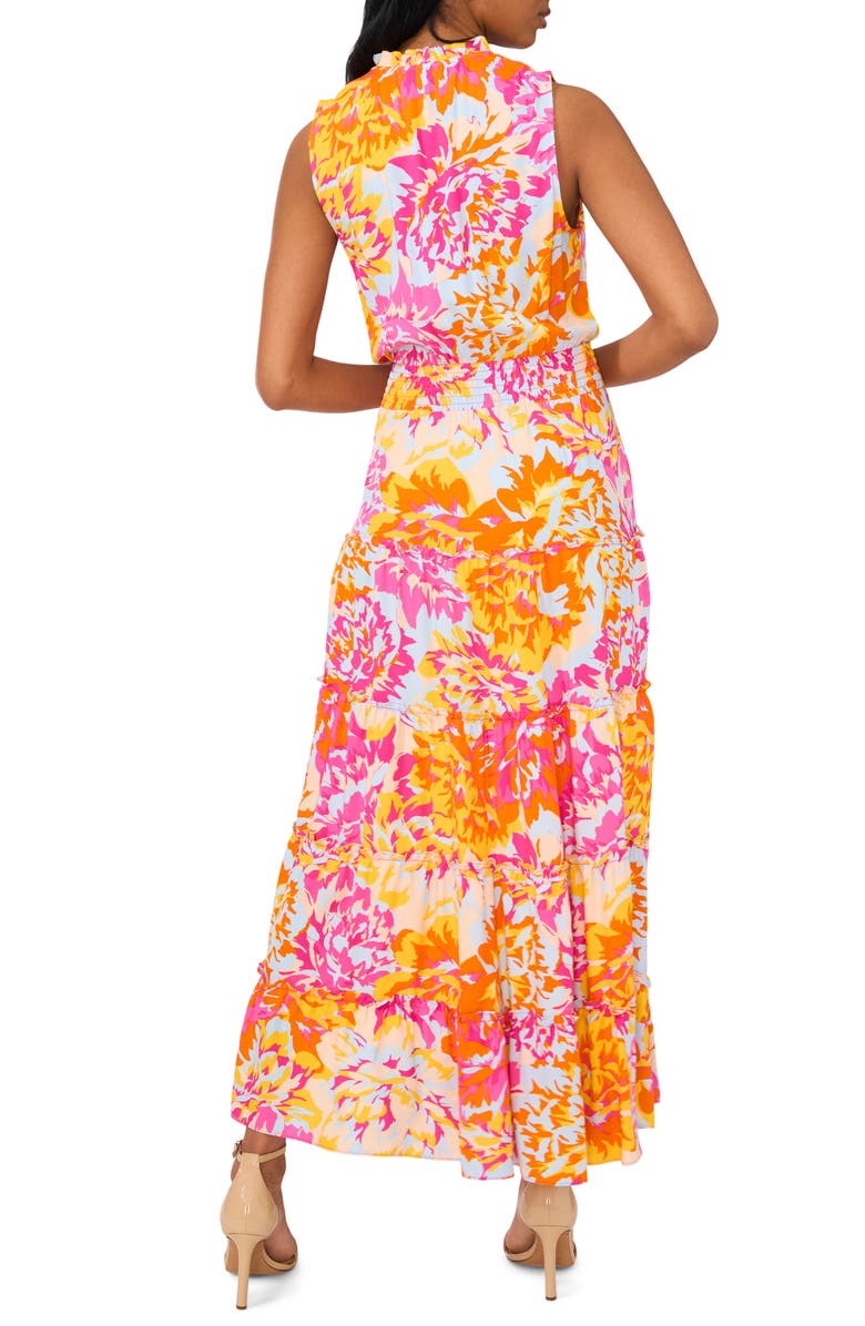 Halogen<sup>®</sup> Smocked Bodice Cotton Midi Sundress, Alternate, color, Pink Multi