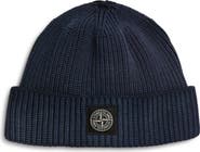 Stone Island Compass Logo Patch Rib Beanie