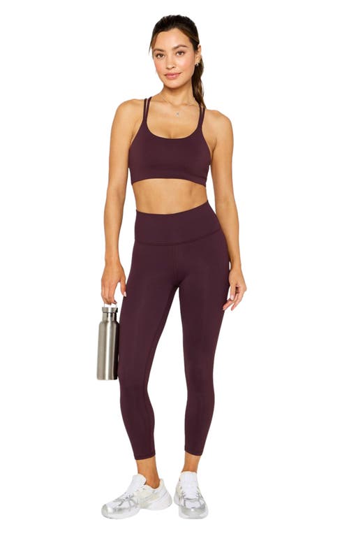 Fabletics Define Powerhold® High-waisted 7/8 Leggings In Burgundy
