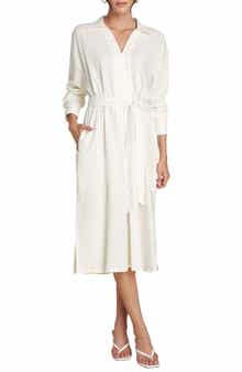 Willow Nadine Popover Long Sleeve Midi Shirtdress