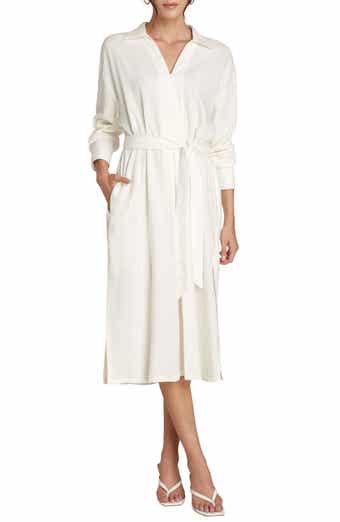 Willow Nadine Popover Long Sleeve Midi Shirtdress