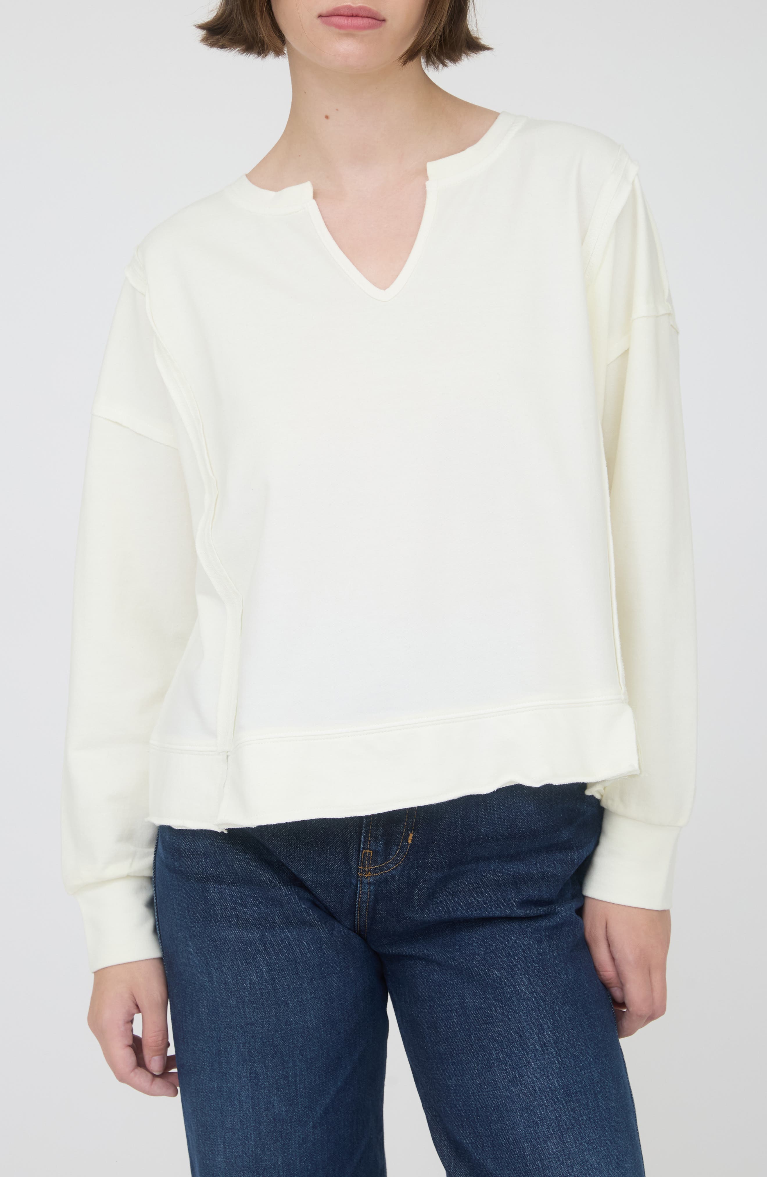 Split Neck Long Sleeve Shirt - image 3