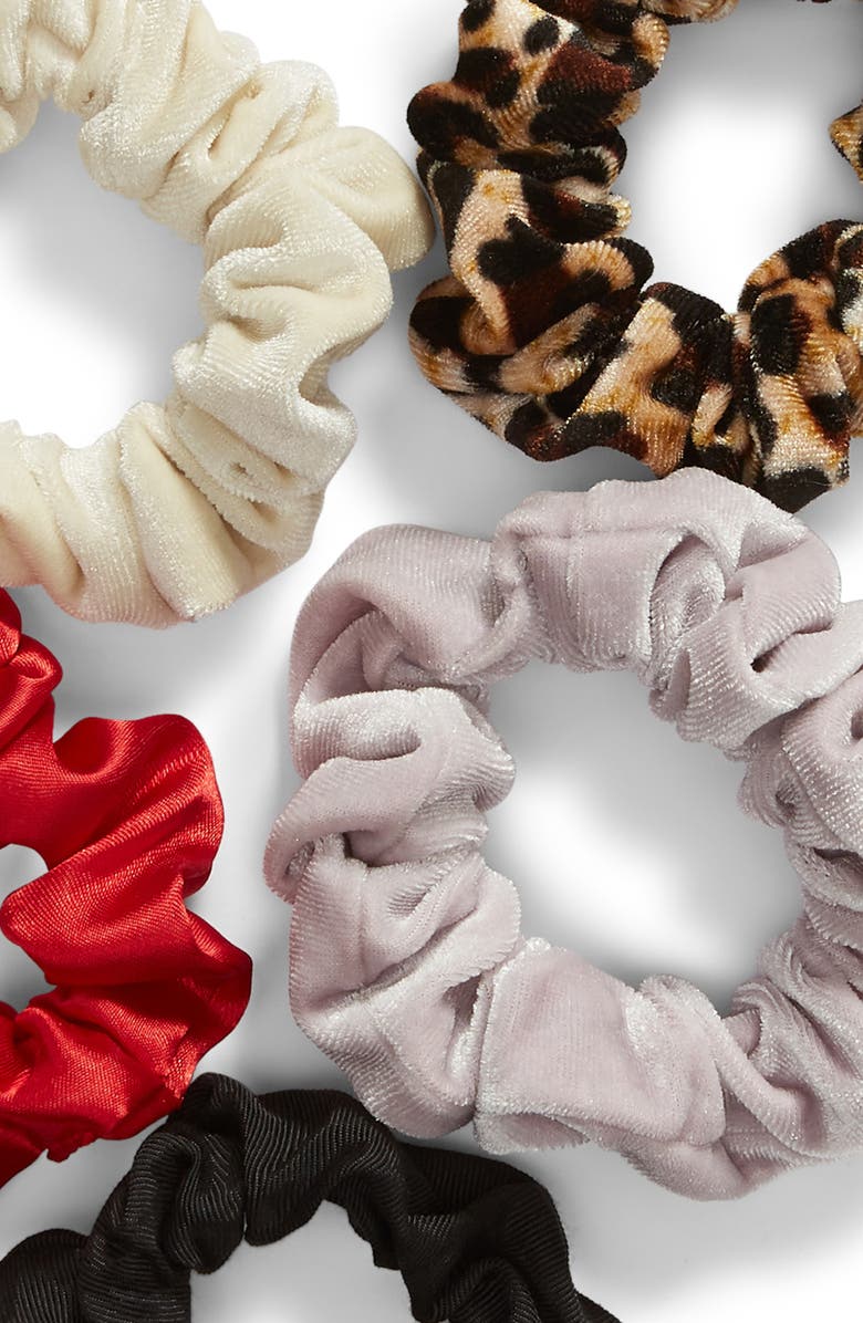 BP. x Claudia Sulewski 5-Pack Velvet Scrunchies, Alternate, color, 