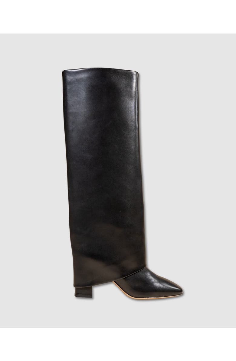 MI/MAI Nolan High Leather Turn Up Boot, Main, color, Black