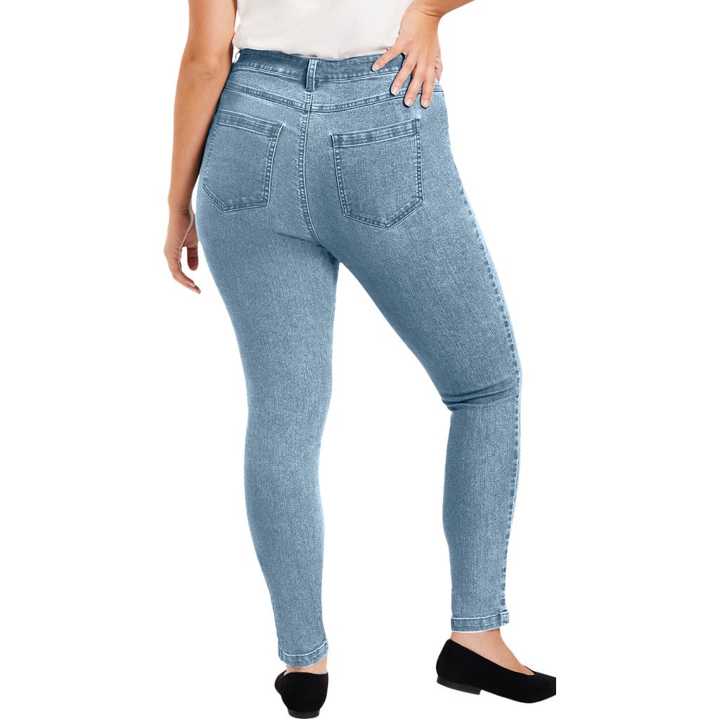 June + Vie Curvie Fit Skinny Jeans In Blue